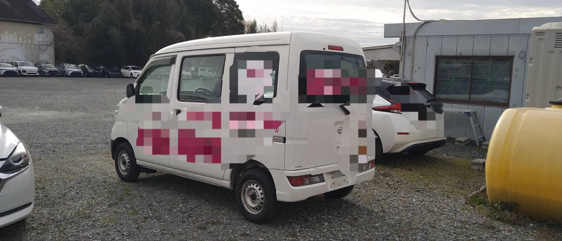 ハイゼット　ステッカー剥がし・看板剥離作業